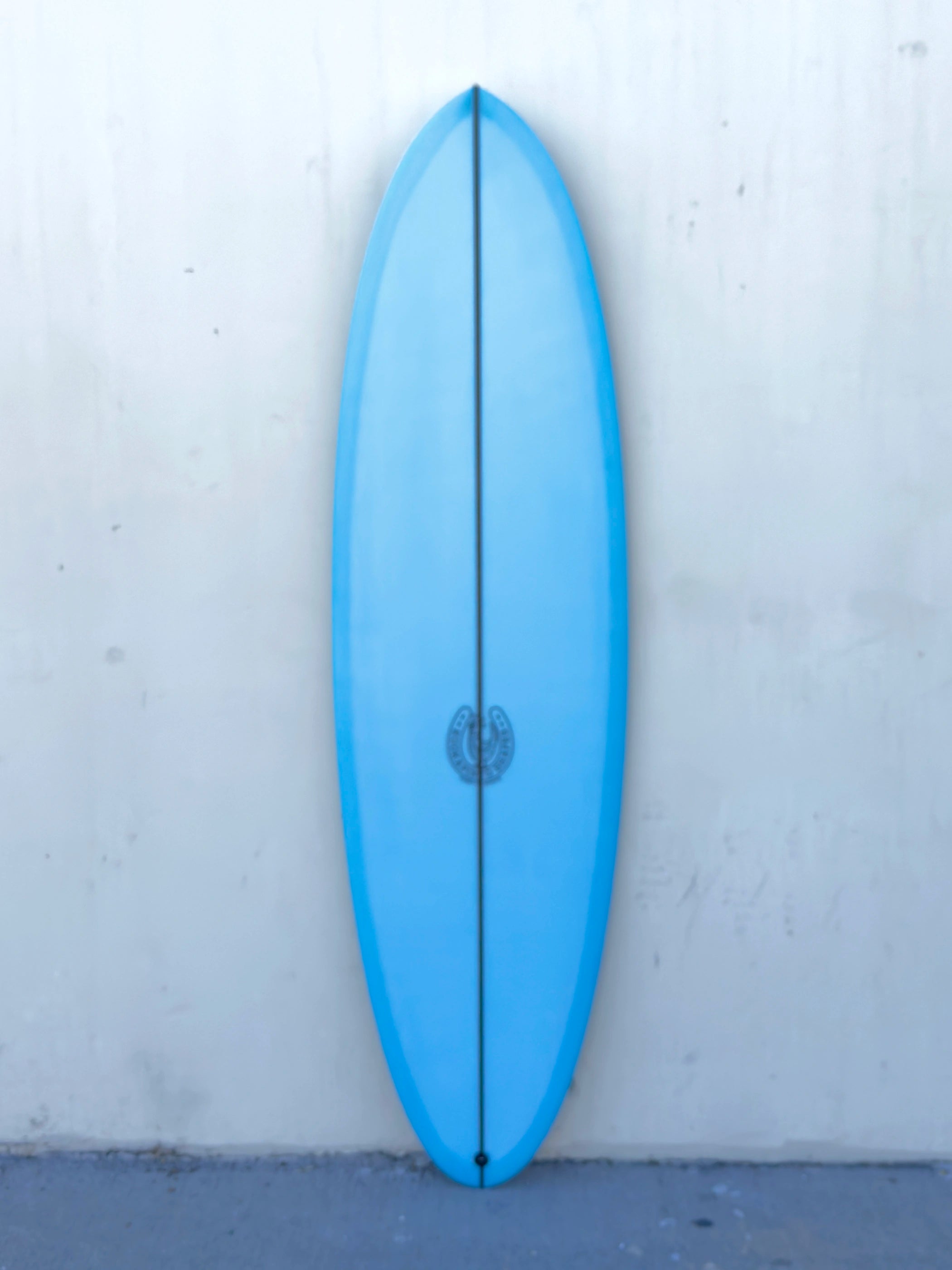 surfboards for controlled rides-6'4" Thin Twin Baby Blue Surfboard