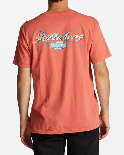 surfing shirts with UV protection-Billabong Mens Crossboards Short Sleeve T-Shirt