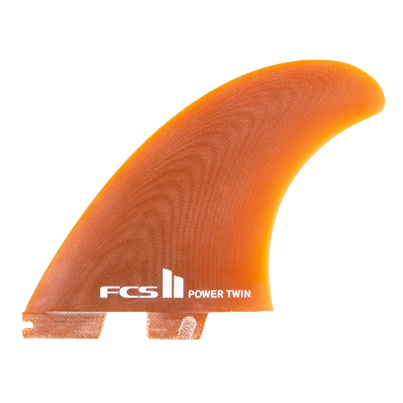 surfboard fins for easy switching-FCS 2 Power Twin+1 PG Fins Cola