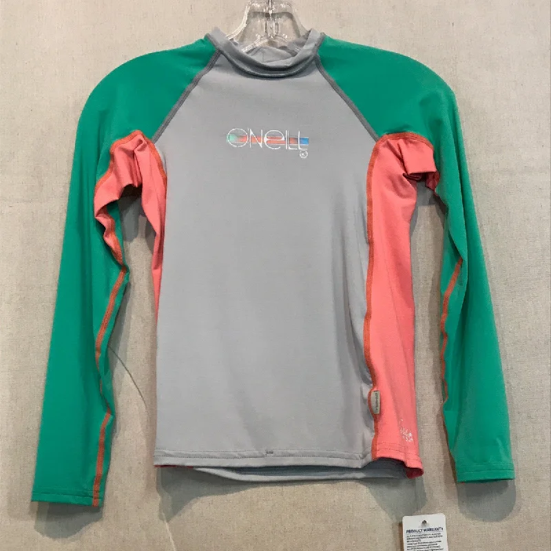 Youth Girls Rashies O'Neill 4176 Crew L/S Tee BU5-Lunar/LtGrpfrt/Seaglass