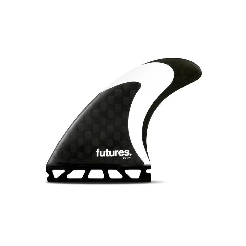 surfboard fins with high maneuverability-Futures Fins Solus HC Thruster Fin Set Black/White M