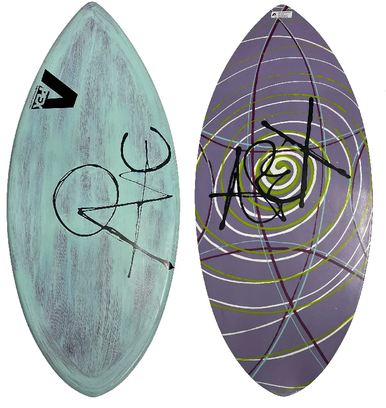 lightweight surfboards for easy handling-Apex 46" AVAC Teal/Purple Skimboard