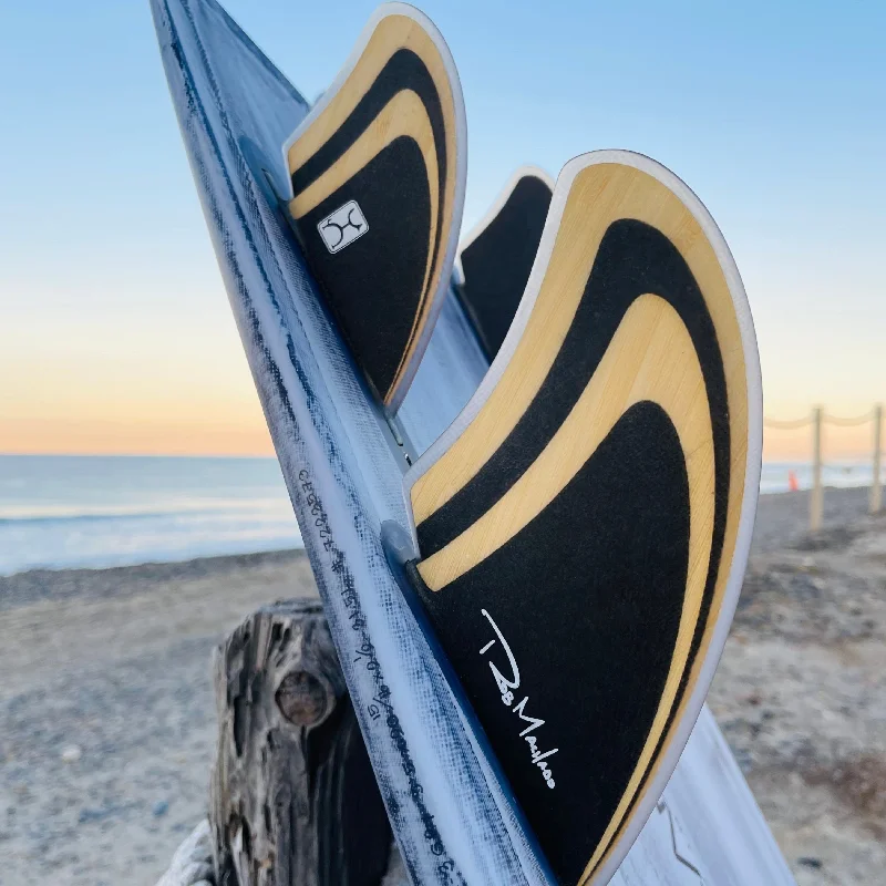 affordable surfboard fins-MACHADO SEASIDE QUAD FIN DBL TAB - BLACK