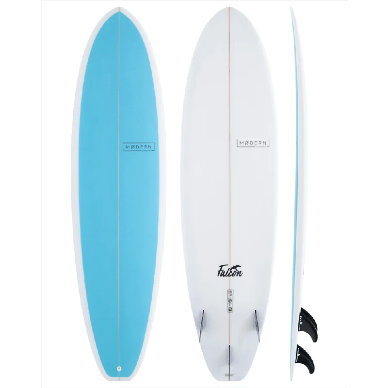 beginner-friendly surfboards-MODERN FALCON 8'0" PU ELECTRIC BLUE