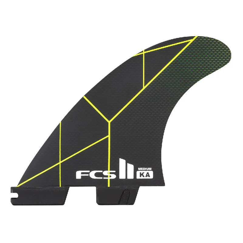 surfboard fins with optimal flex-FCS II Kolohe Andino PC Tri Fin Set-Black/Acid-Medium