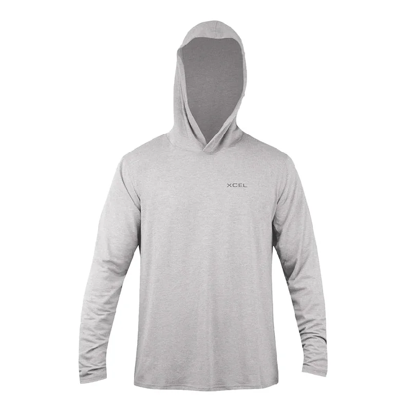 stable longboards for a relaxing ride-Xcel ThreadX Hooded L/S UV Silver