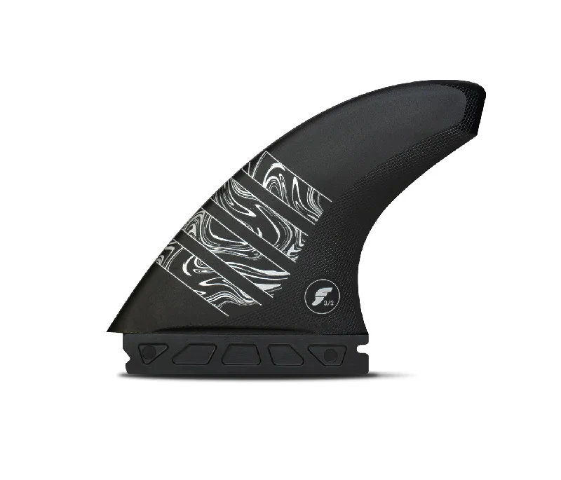 surfboard fins for responsive movements-Futures Alpha 3/2 Carbon Tri Fin Set-Black/Silver-Large