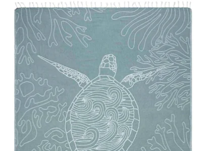 surfboards for choppy water-Sand Cloud Large Towel Sea Turtle Reef Deep Ocean