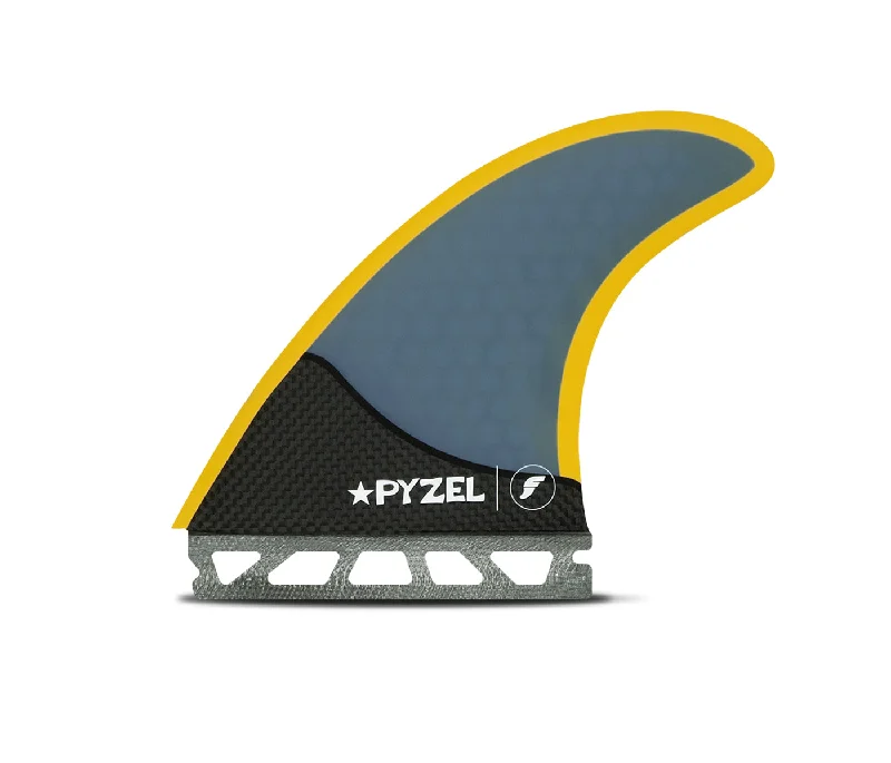 surfboard fins with minimal drag-Futures Pyzel Honeycomb/Carbon Tri Fin Set-Blue/Yellow-Large