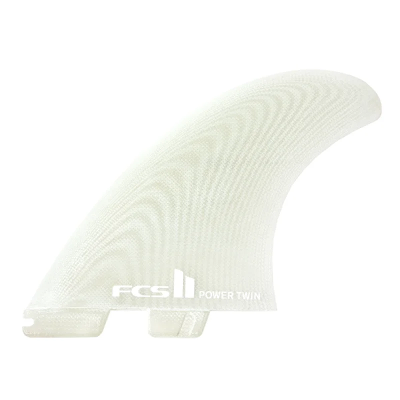 surfboard fins with advanced designs-FCS 2 Power Twin PG Fins Clear