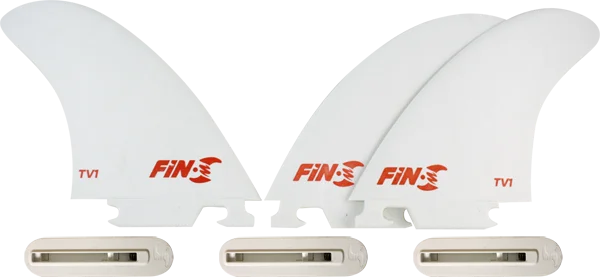 surfer-approved surfboard fins-Fin-S Production Set Tv-1 White 3 Fins/3 Boxes Surfboard FIN  -  SET OF 3PCS