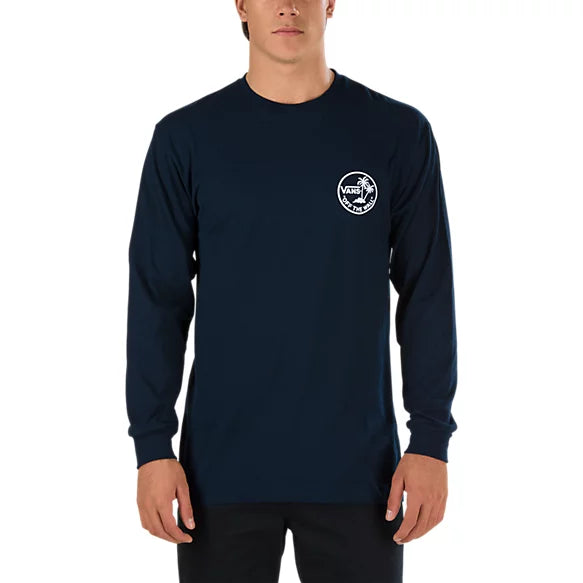 surf trunks with pockets-Vans Mens Surf Palm Long Sleeve T-Shirt