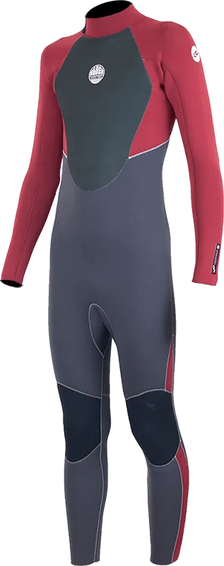 Alder Kids Stealth Junior 5/4/3mm Back Zip Red Cardinal Wetsuit