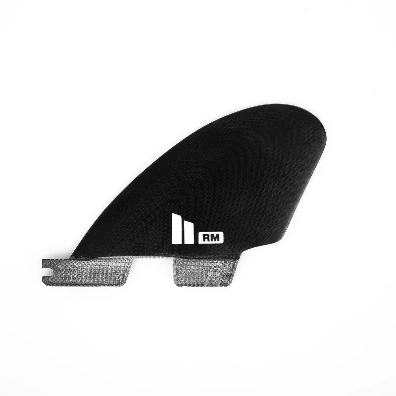 top surfboard fins for beginner surfers-FCS II Machado Sunday Side Byte PG Fin Set-Black