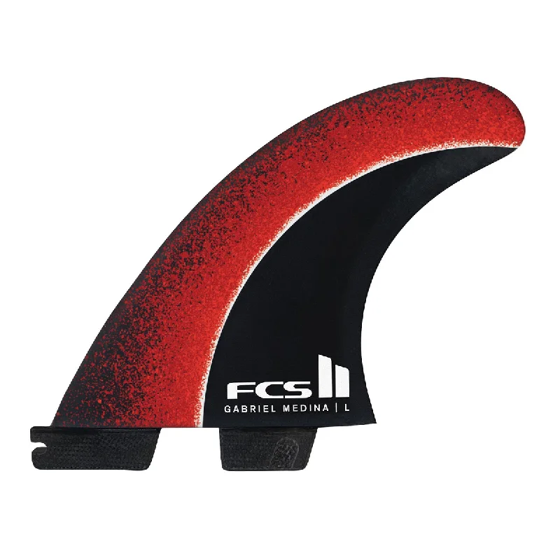 top surfboard fins for all conditions-FCS II GM Aircore PC Tri Fin Set-Fireball-X-Large