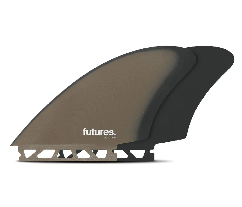 surfboard fins with optimal flex-Future Fins FK2 Fiberglass Keel Twin Fin Set Brown-Grey