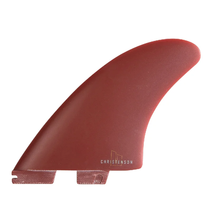 best surfboard fins for quick response-FCS II Christenson PG Twin Fin Set-Blood Red-M-L