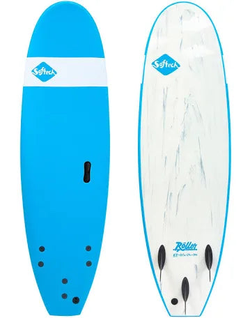 surfboards for easy wave entry-Softech 9'0" Roller Blue Softboard