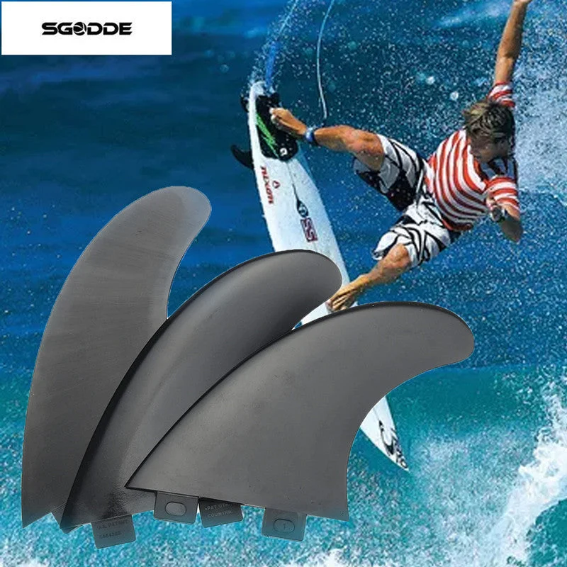 surf fins for enhanced paddling speed-NEW Arrival 3pcs/Set Outdoor Surf Surfing Surfboard Fins For FCS Compatible G5 Template Surf Fin Replacement Surfing Accessories