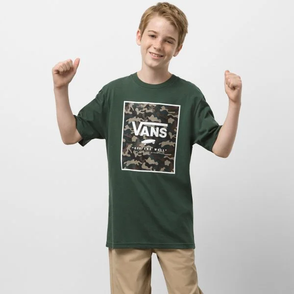 best surf clothes for traveling-Vans Boys Print Box Short Sleeve T-Shirt