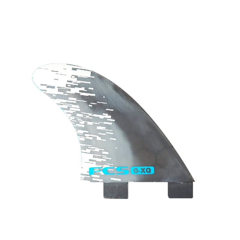 adjustable fins for surfboards-FCS G-XQ PC Quad Rear Fin Set-Blue Smoke