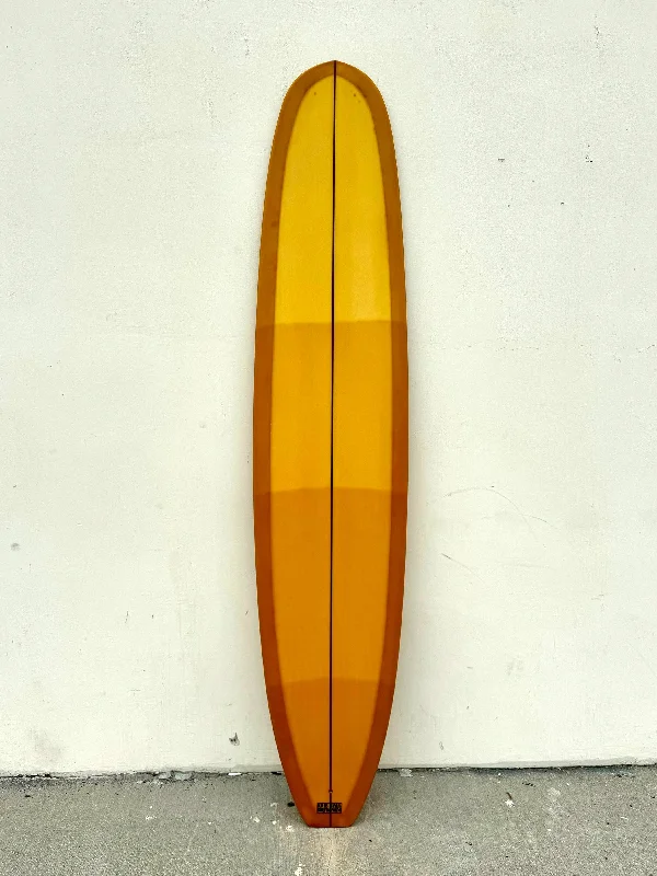 beginner-friendly soft-top surfboards-Kris Hall | 9'2" Money Maker Mustard Fade Longboard