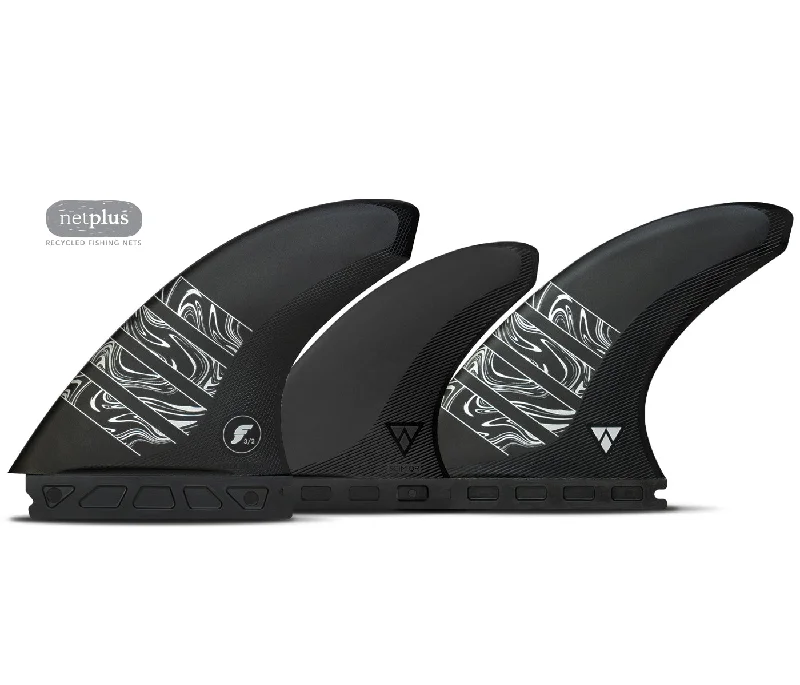 best fins for wave control-Futures Alpha Vector 3/2 Tri/Quad Fin Set-Carbon/Silver-Large