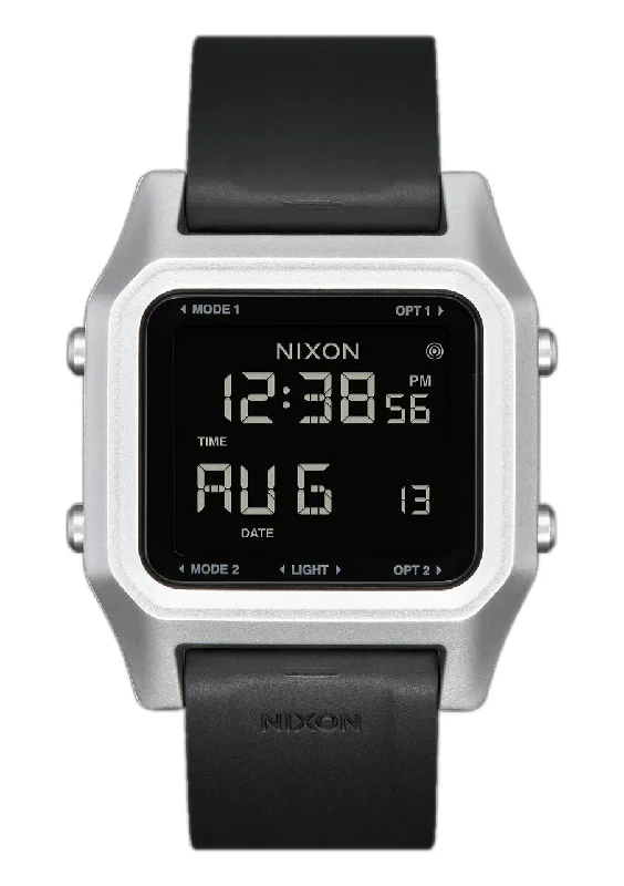 high-performance surfboards for speed-Nixon Staple Watch Silver and Black