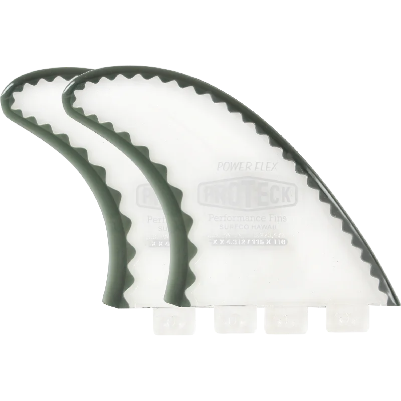 best fins for all-around surfing-Proteck Pwr-Flex Fcs Side 4.25 Clear/Black Surfboard FIN  -  SET OF 2PCS