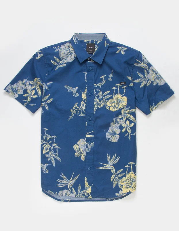 surf shirts with moisture-wicking properties-Vans Boys Essential Floral Short Sleeve Shirt