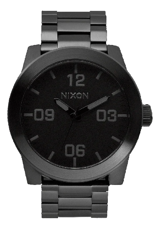 top surfboards for experienced surfers-Nixon Corporal Stainless Steel All Black Watch