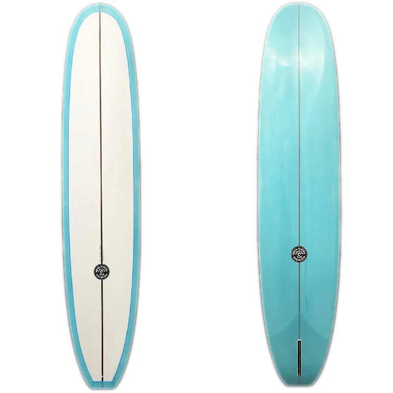 surfboards with extra volume-WRV 9'0" Brazie Captin's Log Blue Tint Surfboard