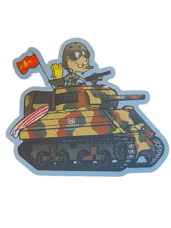 WW2 Pacific Sherman Sticker