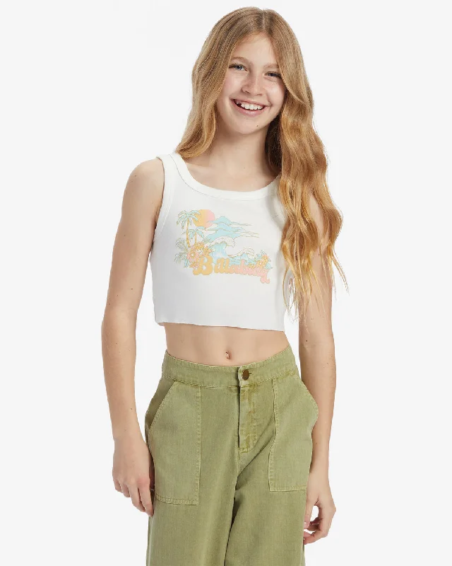 women’s surf bikinis-Billabong Girl's Sweet Waves Tank Top