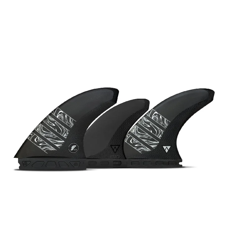 best surfboard fins for quick response-Futures Fins Vector 3/2 Alpha 5-Fin Set Carbon-Silver L