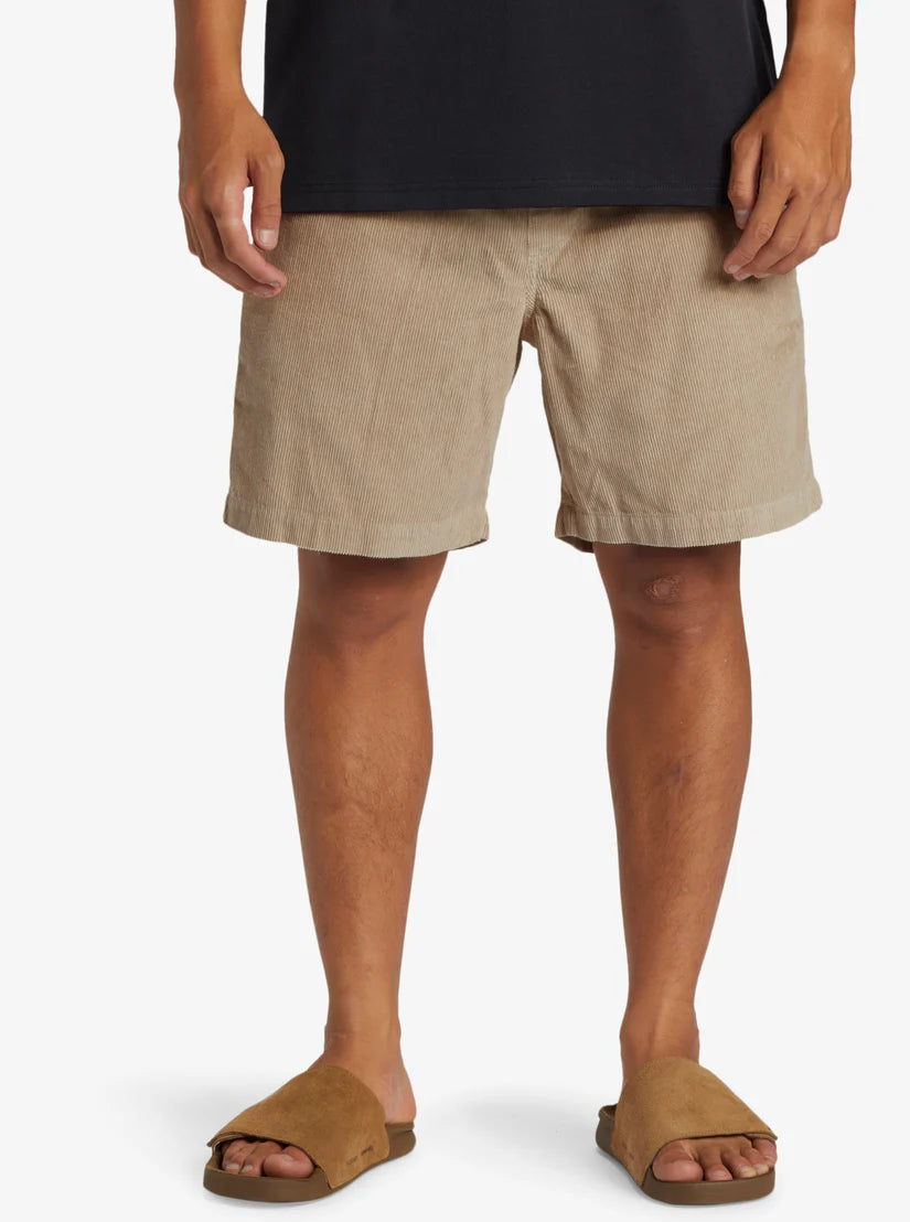 surf jackets for wind protection-Quiksilver Men's Taxer Cord Shorts