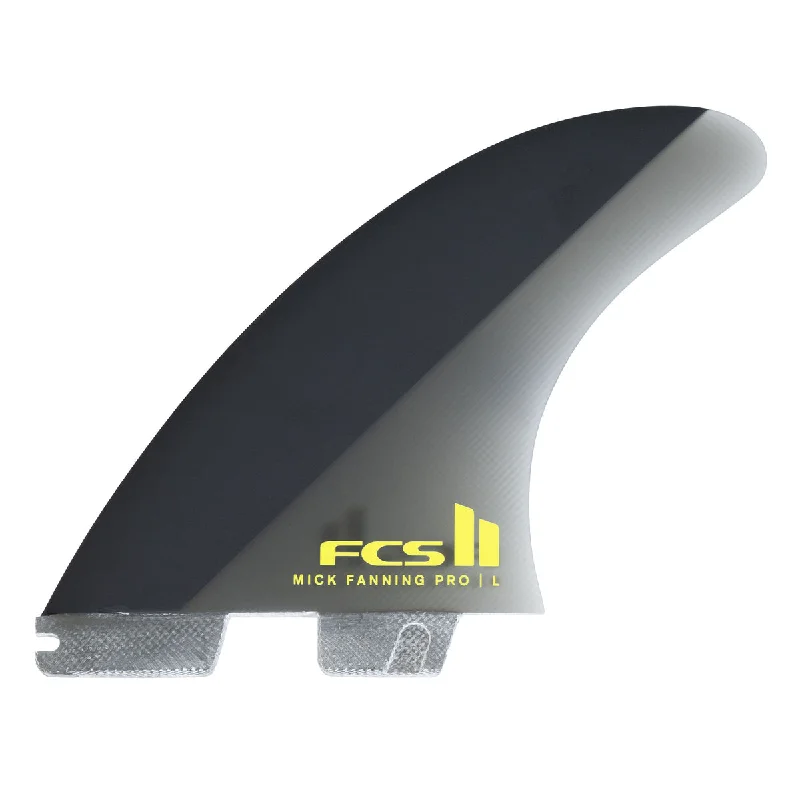 surfboard fins for quick turn response-FCS Mick Fanning PG Tri Fin Set-Black-Medium