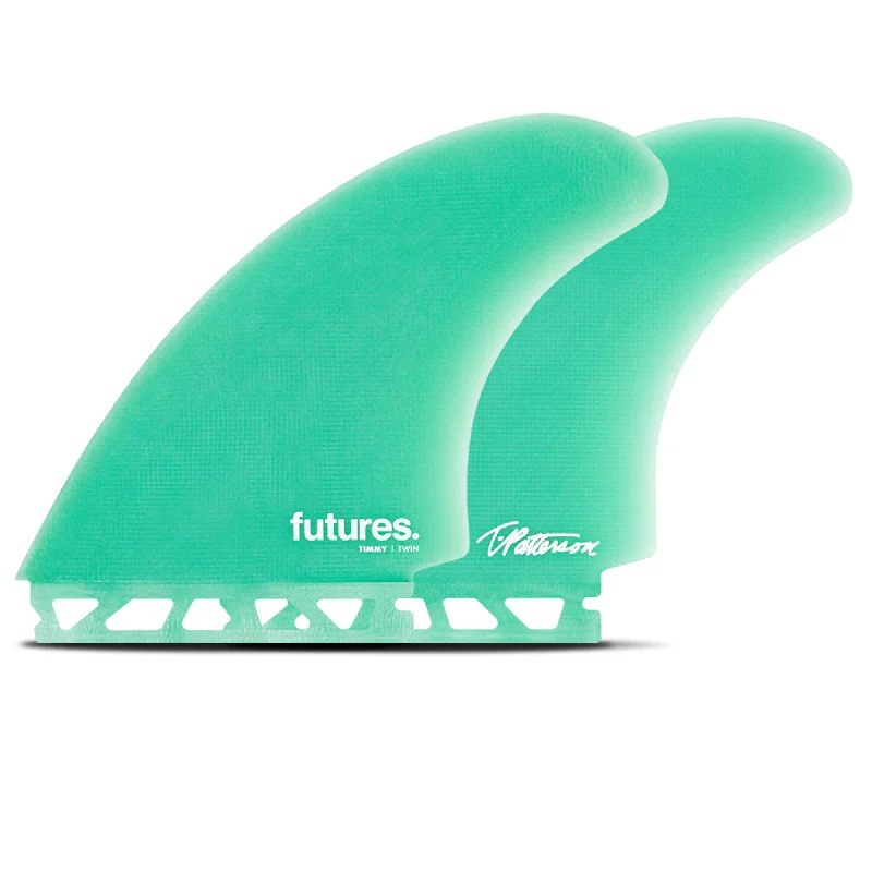 surfboard fins for lighter handling-Futures Timmy Patterson Twin Surfboard Fins - Teal