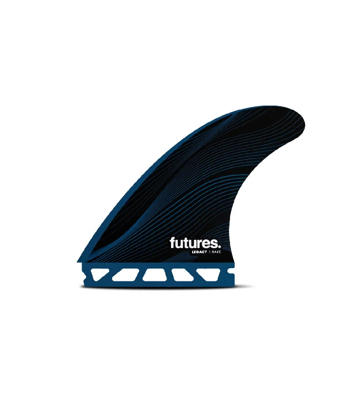 surfer-approved surfboard fins-Future Fins R8 Honeycomb Thruster Fin Set Blue L