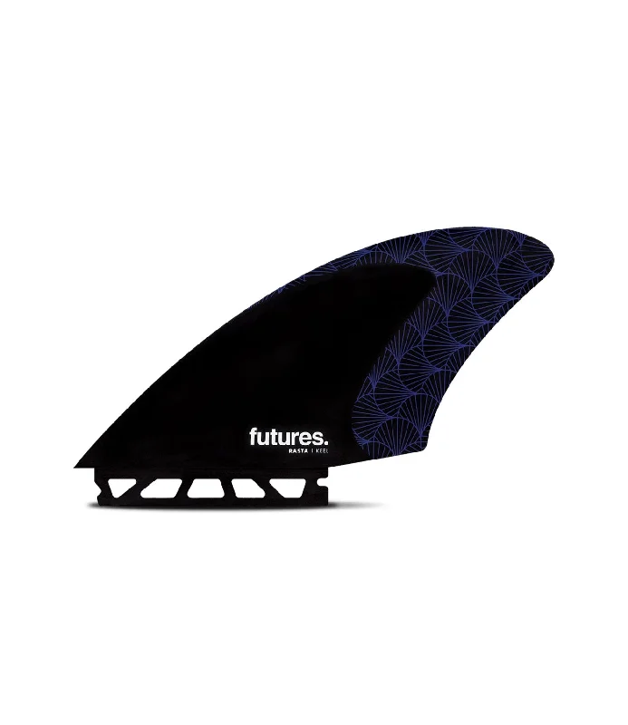 surfboard fins with maximum grip-Future Fins Rasta Honeycomb Keel Set Black-Purple