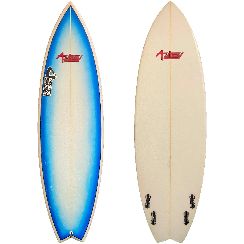 durable surfboards for beginner use-Autrey Cat Fish 6'0 Used Surfboard - FCS II