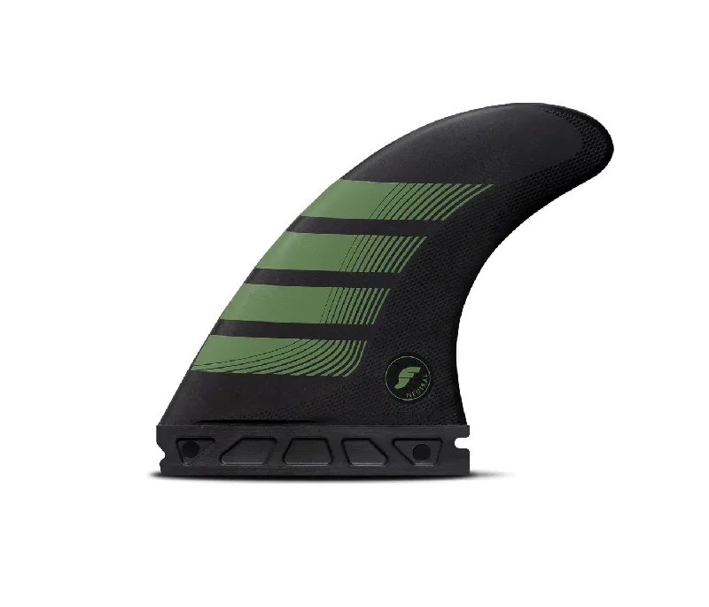 surfboard fins for smooth transitions-Future Fins F8 Alpha Thruster Fin Set Carbon-Olive L