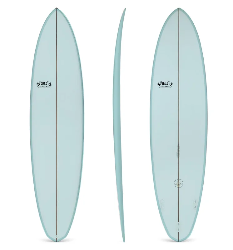 surfboards for riding in barrels-7'6" Over Easy Surfboard Aqua Resin Tint (Poly)