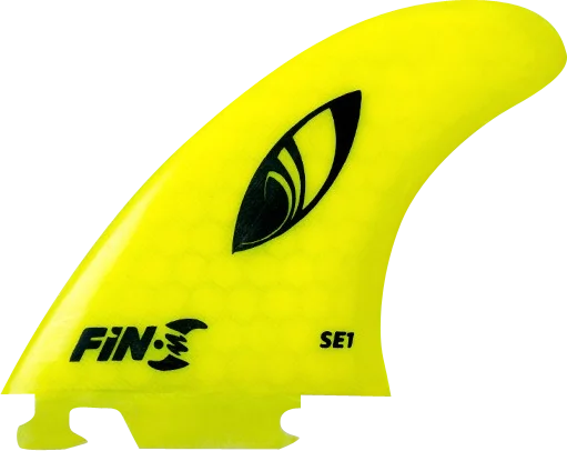 surfboard fins with easy installation-Fin-S Se-1 Honeycomb Neon Yellow 3 Fins Surfboard FIN  -  SET OF 3PCS