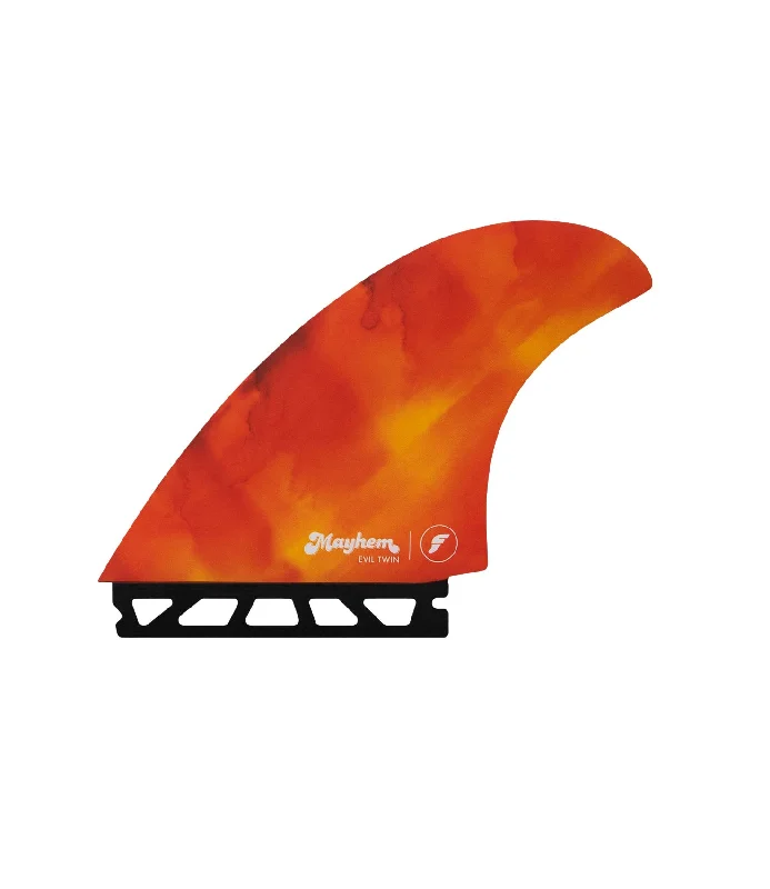 high-durability surfboard fins for long-lasting use-Future Fins Mayhem Evil Twin+1 Honeycomb Fin Set Red-Orange M