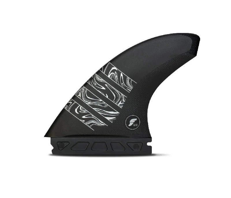 surfboard fins for improved turns-Futures Fins Vector 3/2 Alpha Thruster Fin Set Carbon-Silver L