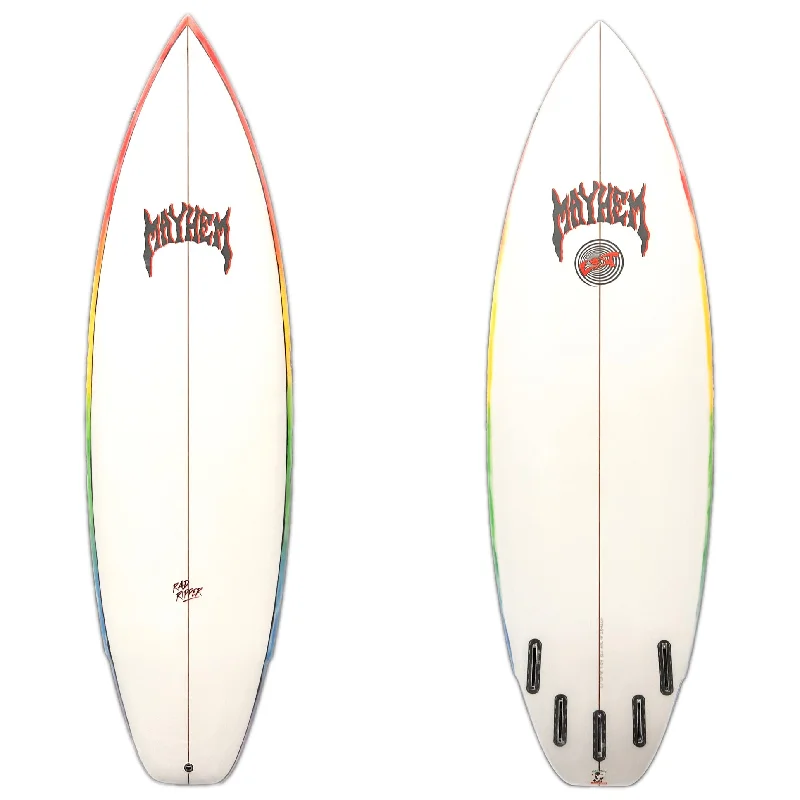 wooden surfboards for retro look-Lost 6'1" Rad Ripper Rainbow Rails