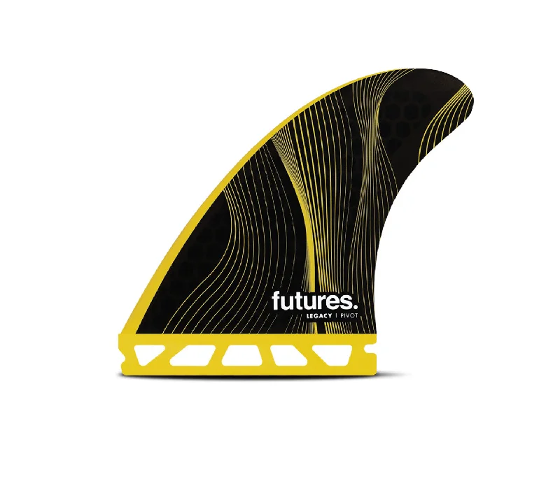 quad fins for surfboards-Futures P6 Legacy Tri Fin Set-Yellow-Medium