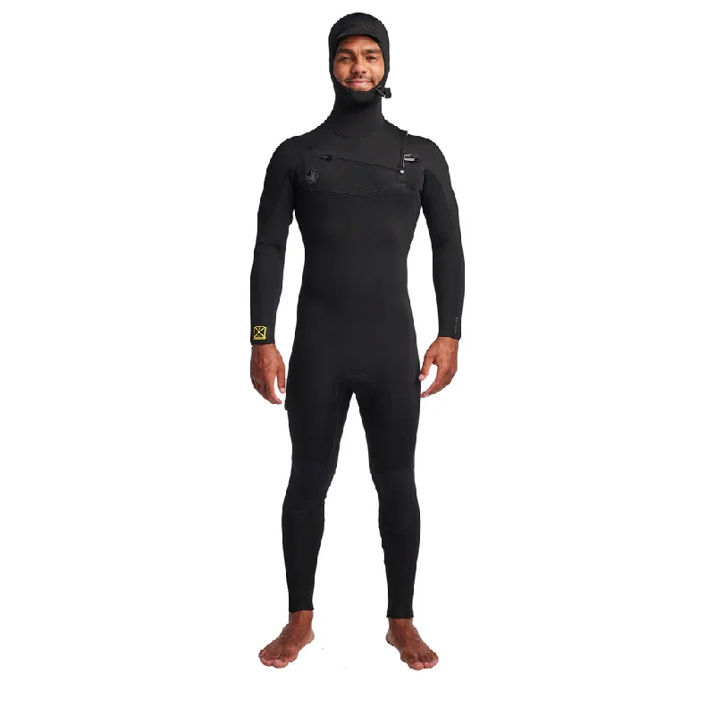 Body Glove Men's Gold Cell Hooded 4/3 Chest Zip Wetsuit - Black