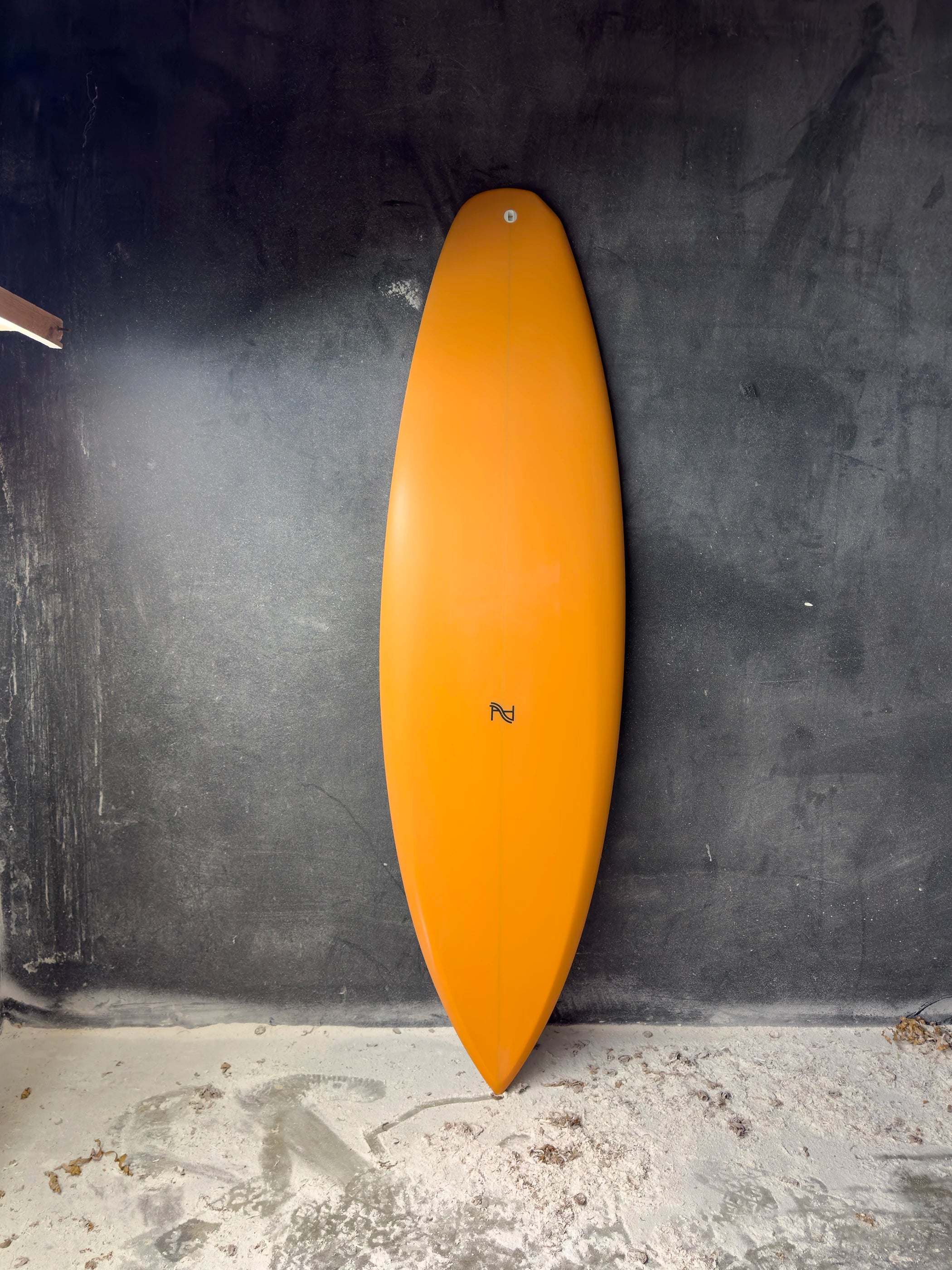 beginner-friendly soft-top surfboards-AH Vessels | 5’8” Fangorn Twin (Regular Foot) Orange Surfboard